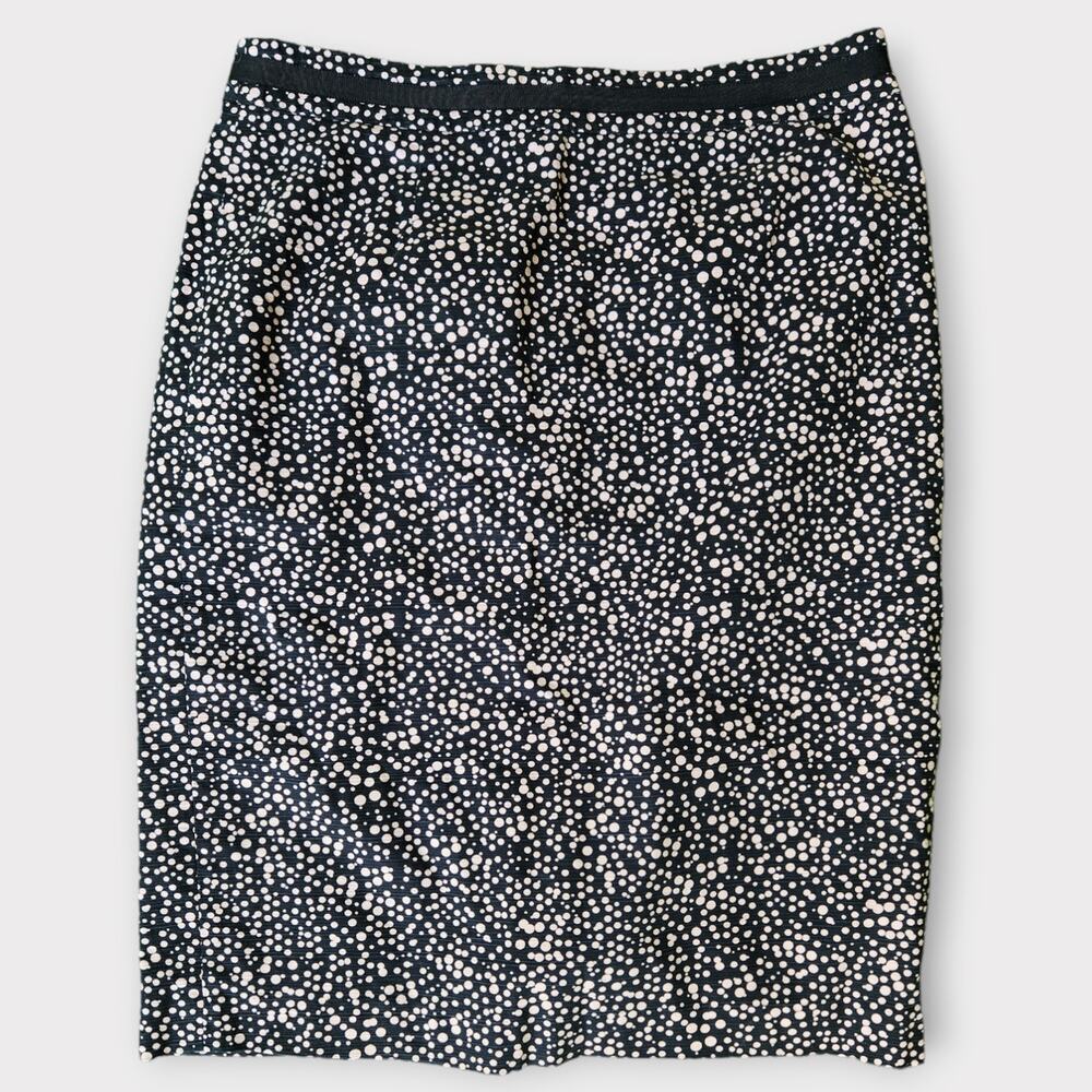 Boden Women's Polka Dot Midi Pencil Skirt Size US 6R/ UK 10R Pink and black